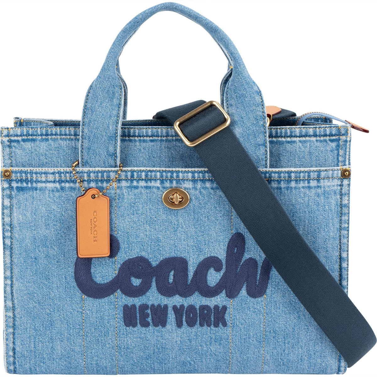 Coach Denim Cargo Tote Handbag