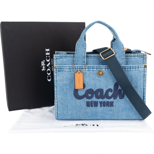 Coach Denim Cargo Tote Handbag