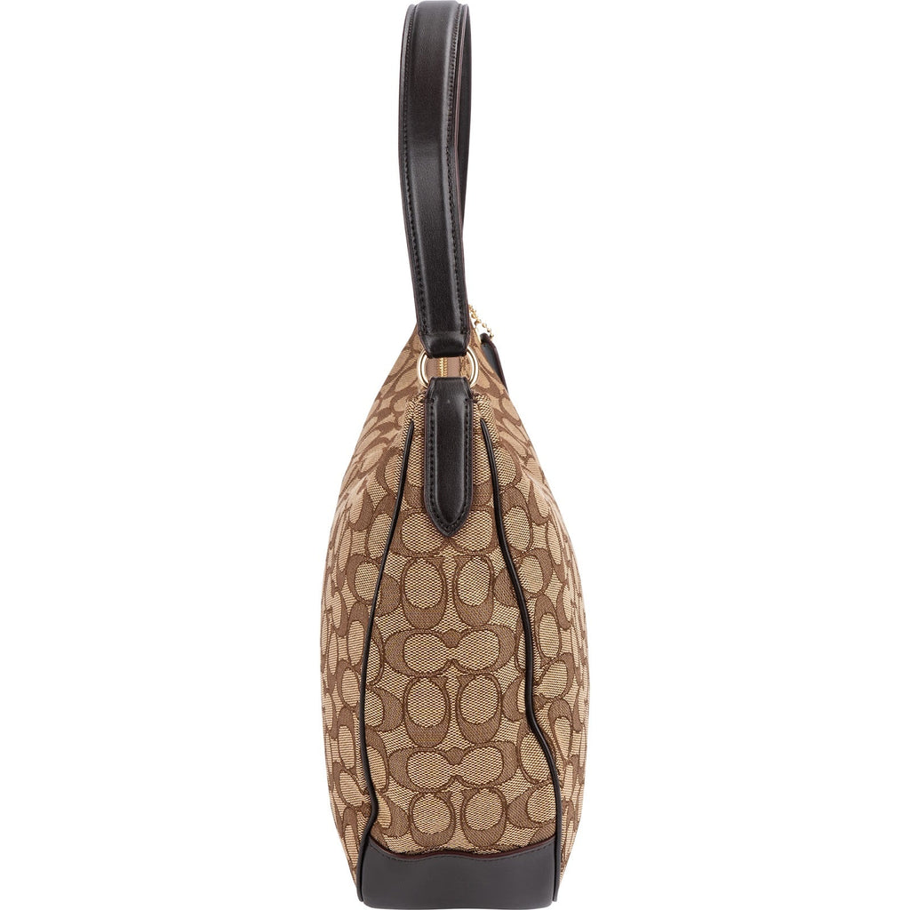 Coach Monogram Signature Canvas Hobo Shoulder Bag
