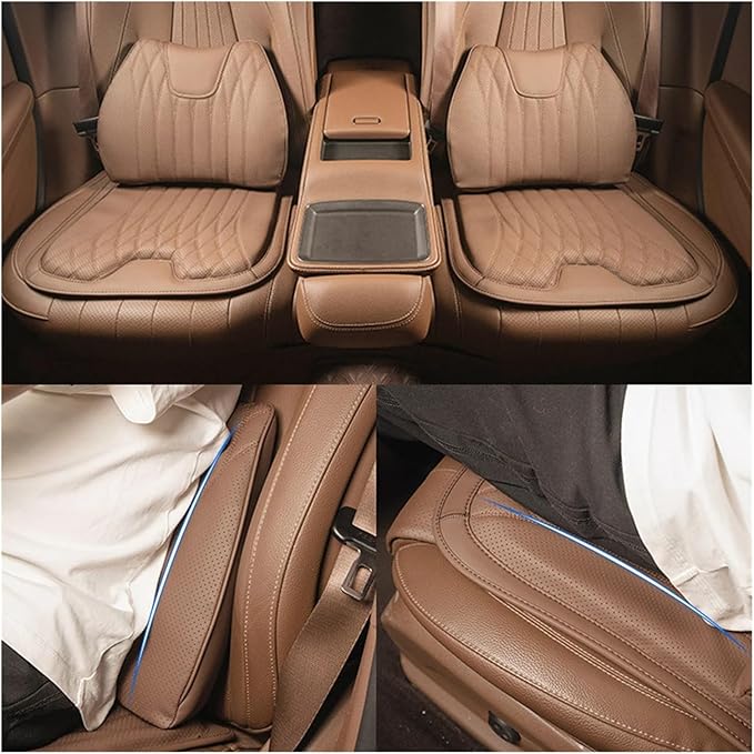 KAnduo M Car Seat Cushion for BMW All Model I3 I4 I8 X1 X2 X3 X4 X5 X5M X6 X7 Z4 Car Lumbar Support Pillow Auto Seat Waist Back Cushion Y (Color : Beige B)