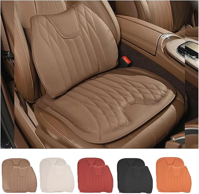 KAnduo M Car Seat Cushion for BMW All Model I3 I4 I8 X1 X2 X3 X4 X5 X5M X6 X7 Z4 Car Lumbar Support Pillow Auto Seat Waist Back Cushion Y (Color : Orange A)