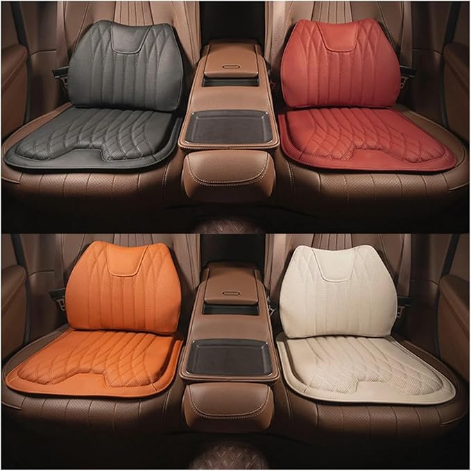 KAnduo M Car Seat Cushion for BMW All Model I3 I4 I8 X1 X2 X3 X4 X5 X5M X6 X7 Z4 Car Lumbar Support Pillow Auto Seat Waist Back Cushion Y (Color : Red B)