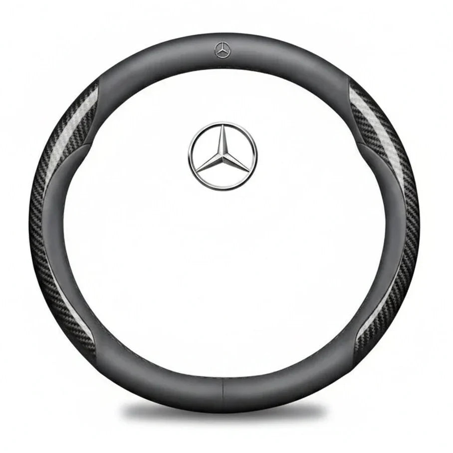 Mercedes Carbon Fiber Leather Steering Wheel Cover