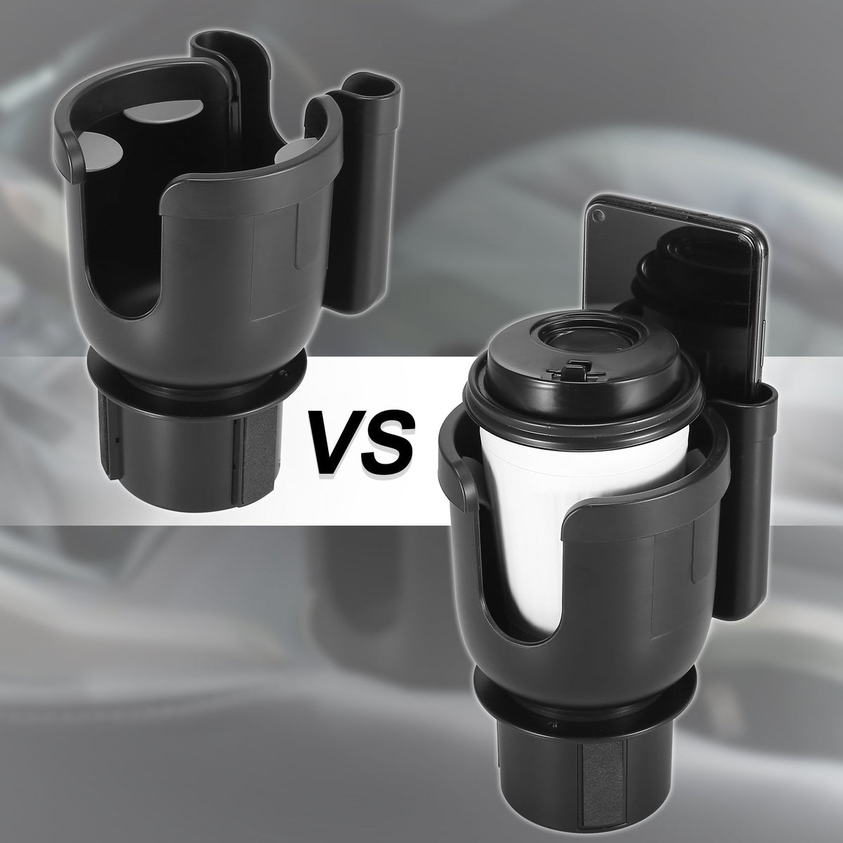 Car Cup Holder Expander 2 in 1  Mount Universal Bottle Cup Holder Organizer